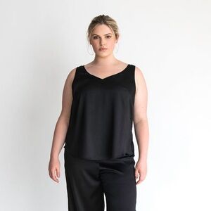 Gabriella Rossetti Gia Stretch Silk Charmeuse Top